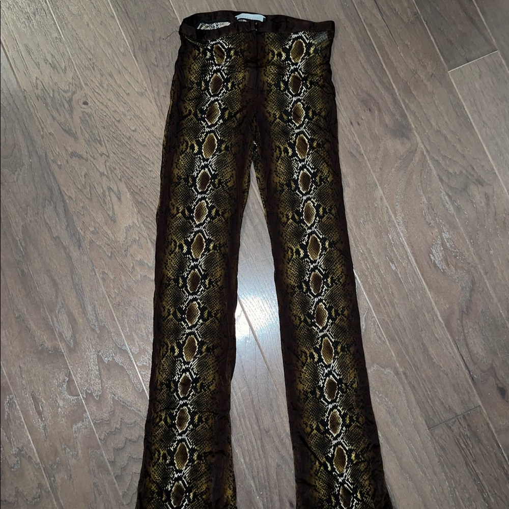 Versace snake print flare pants